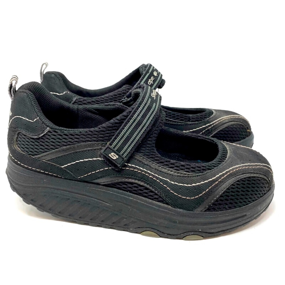 Shape Ups Toning Shoes 11807 Sketchers Mary Jane Strap Black Women’s Size 9